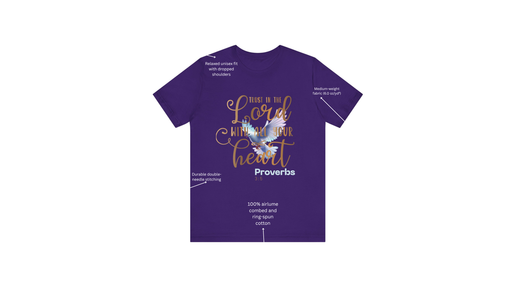 Trust in the Lord with All Your Heart Oversized Boxy Unisex Cotton Top T-Shirt