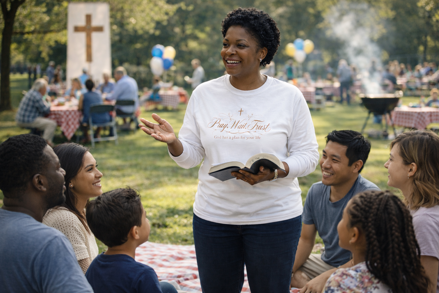 Pray. Wait. Trust. Long Sleeve T-Shirt