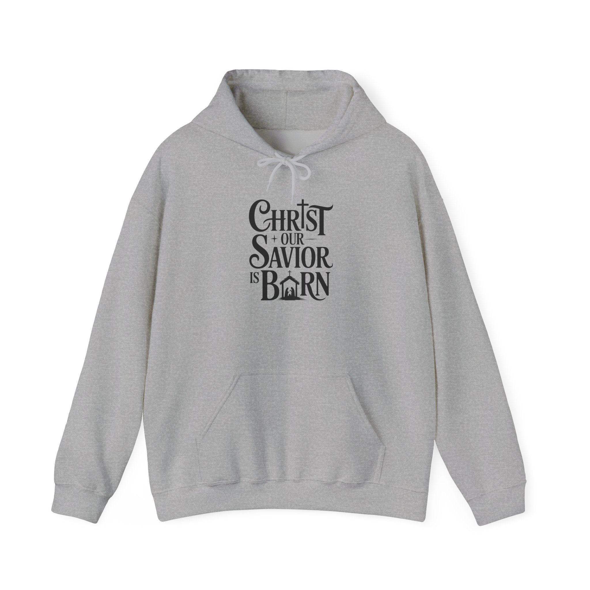 Christ Our Savior Is Born Hoodie — Minimalist Christmas Sweatshirt