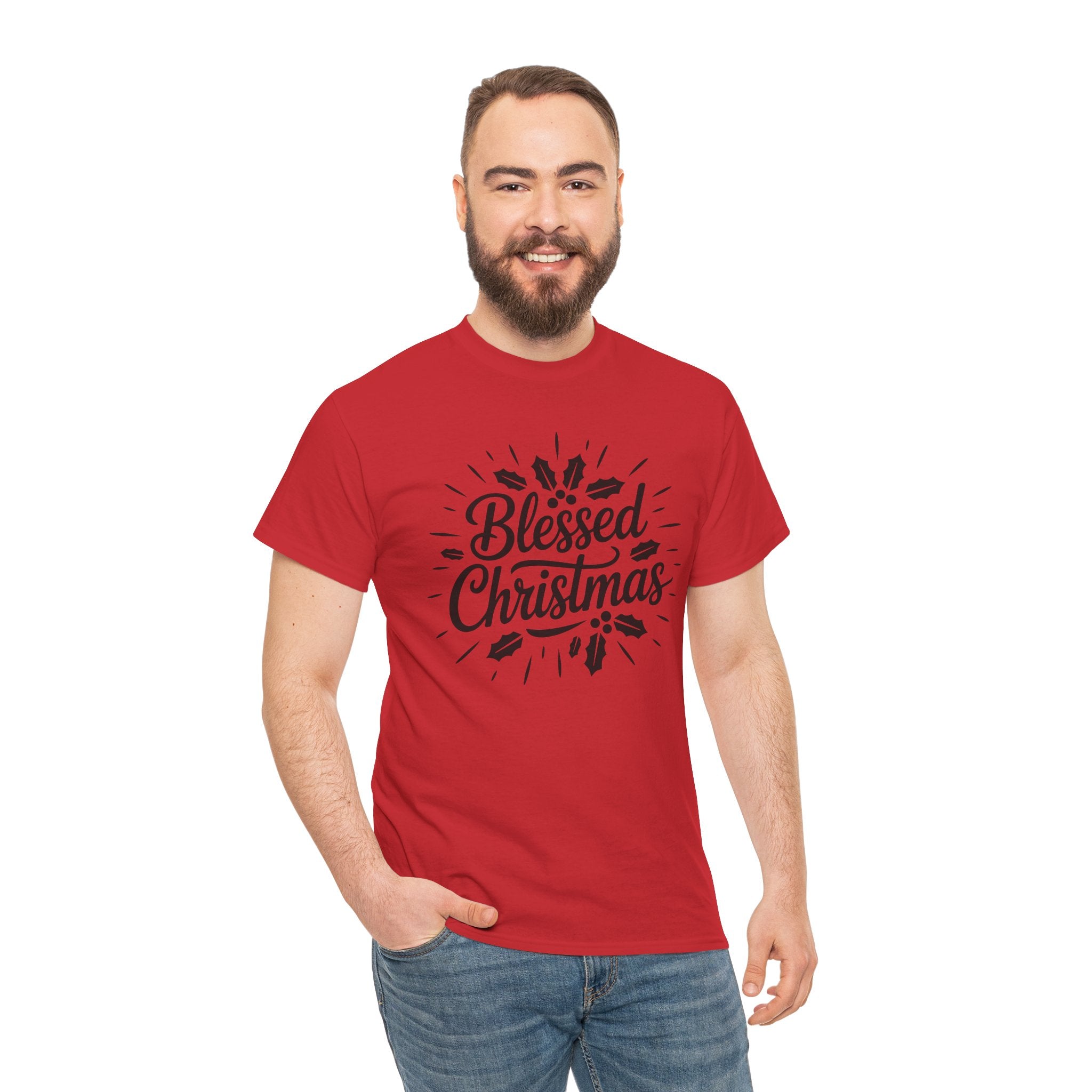 Blessed Christmas Tee — Hand‑Lettered Holiday Crewneck