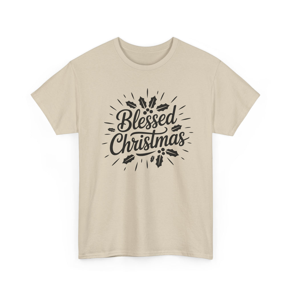 Blessed Christmas Tee — Hand‑Lettered Holiday Crewneck