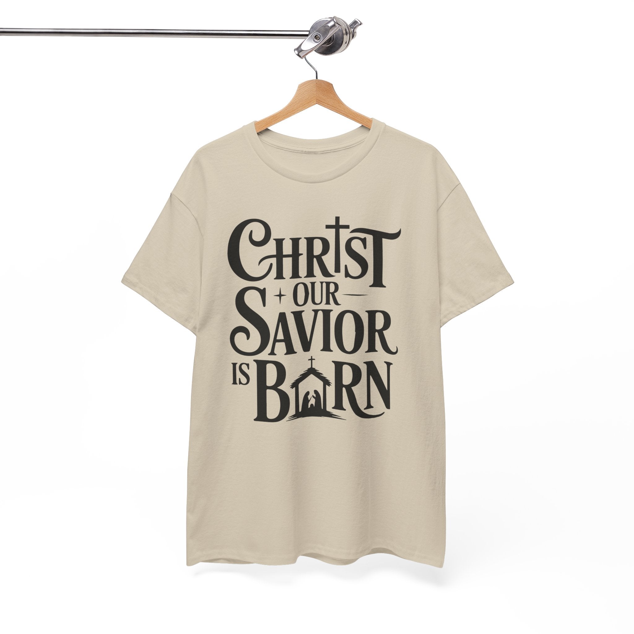 Christ Our Savior Is Born Tee — Nativity Christmas Crewneck