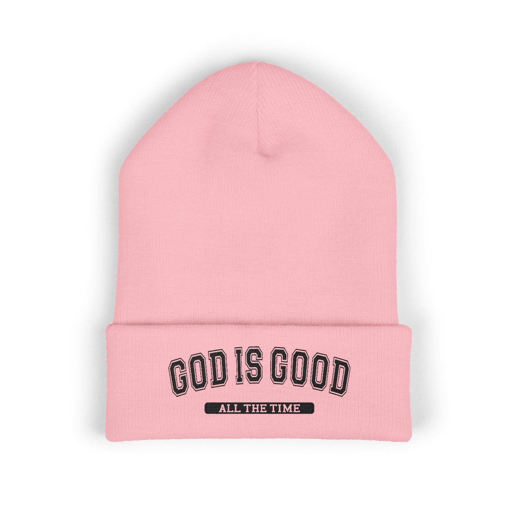 Inspirational Cuffed Beanie: God is Good