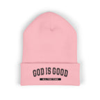 Inspirational Cuffed Beanie: God is Good