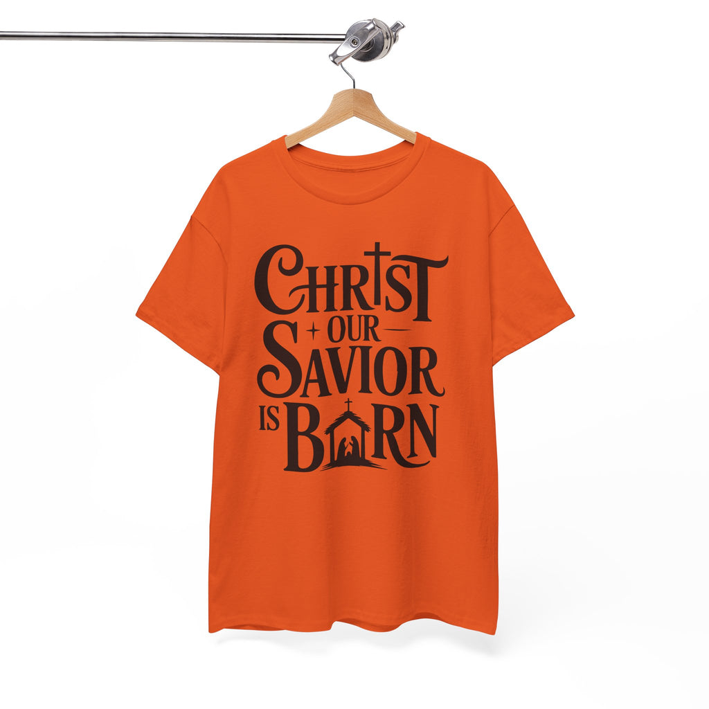Christ Our Savior Is Born Tee — Nativity Christmas Crewneck