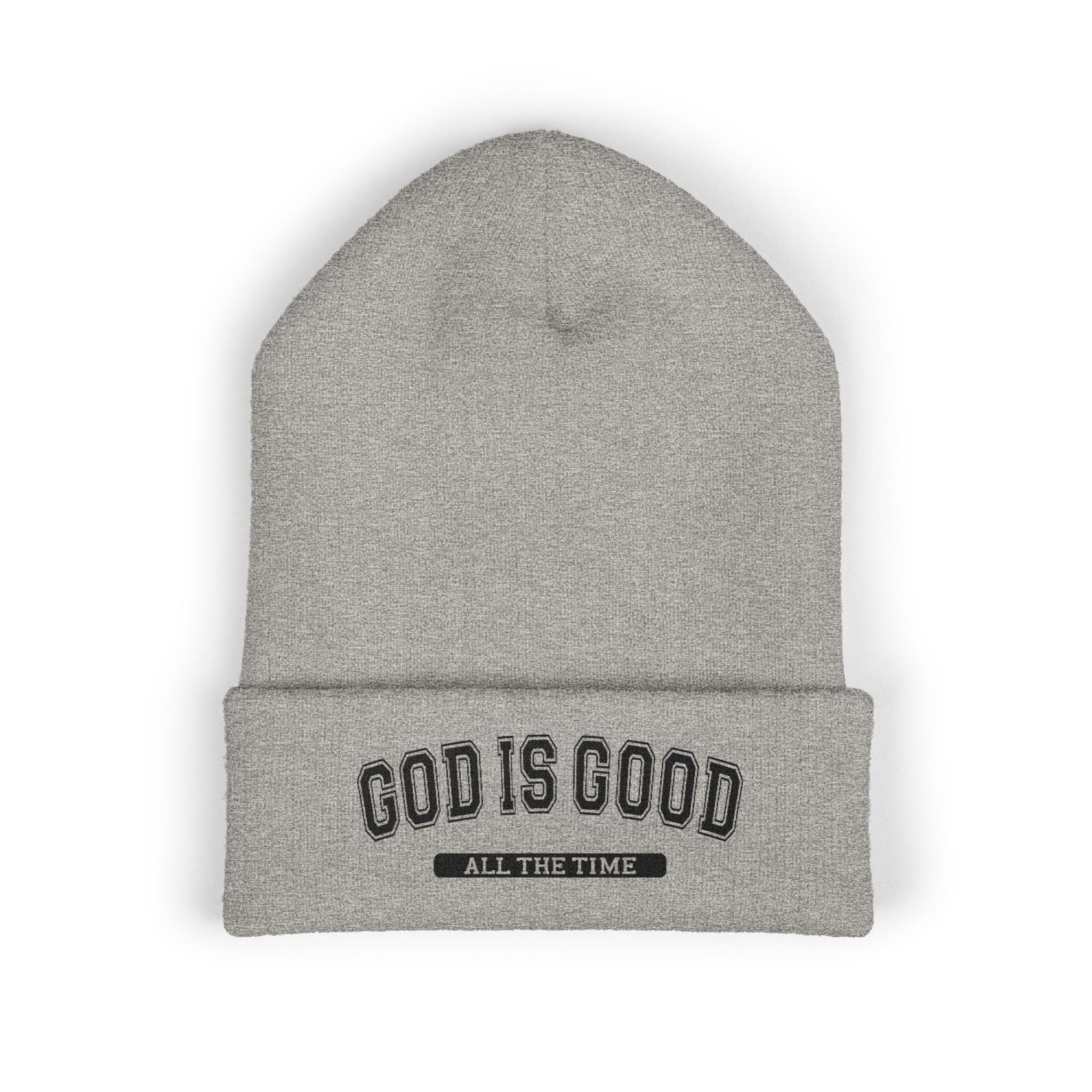 Inspirational Cuffed Beanie: God is Good