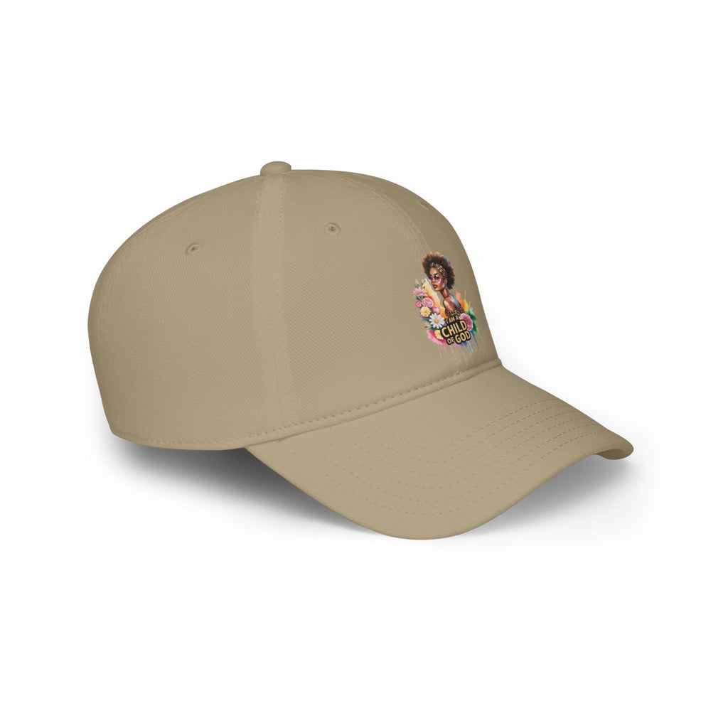 Floral I am a Child of God Baseball Cap