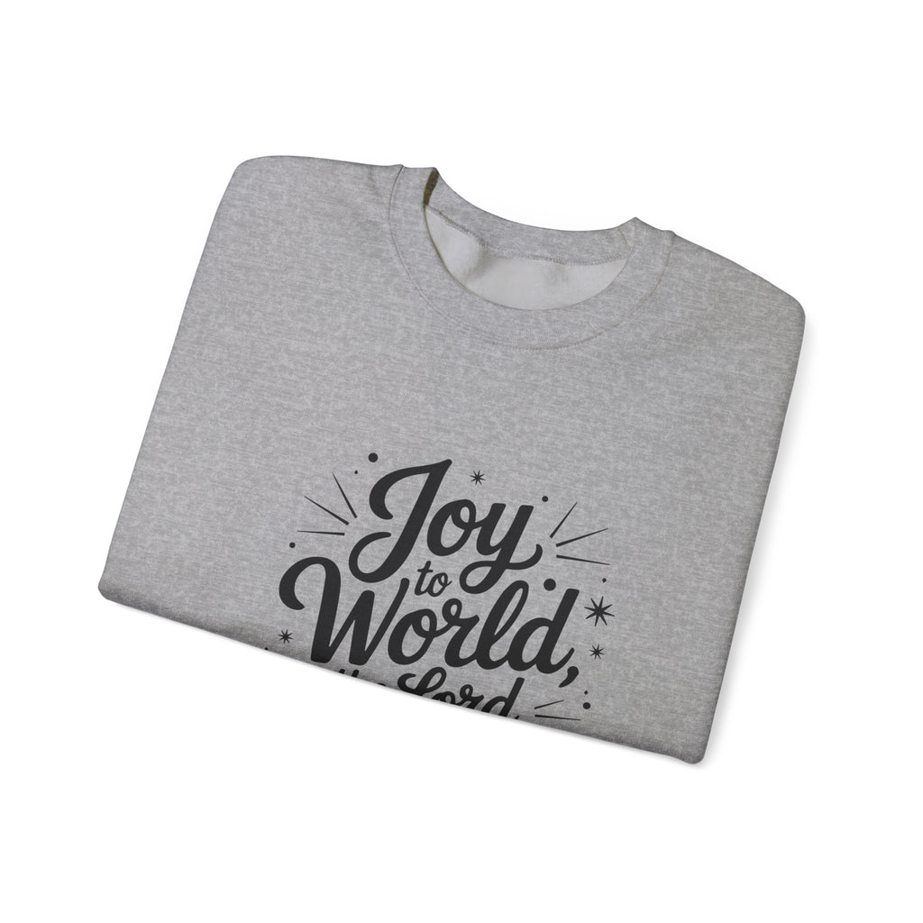 Joy to the World Crewneck Sweatshirt — Hand‑Lettered Faith Holiday Sweater