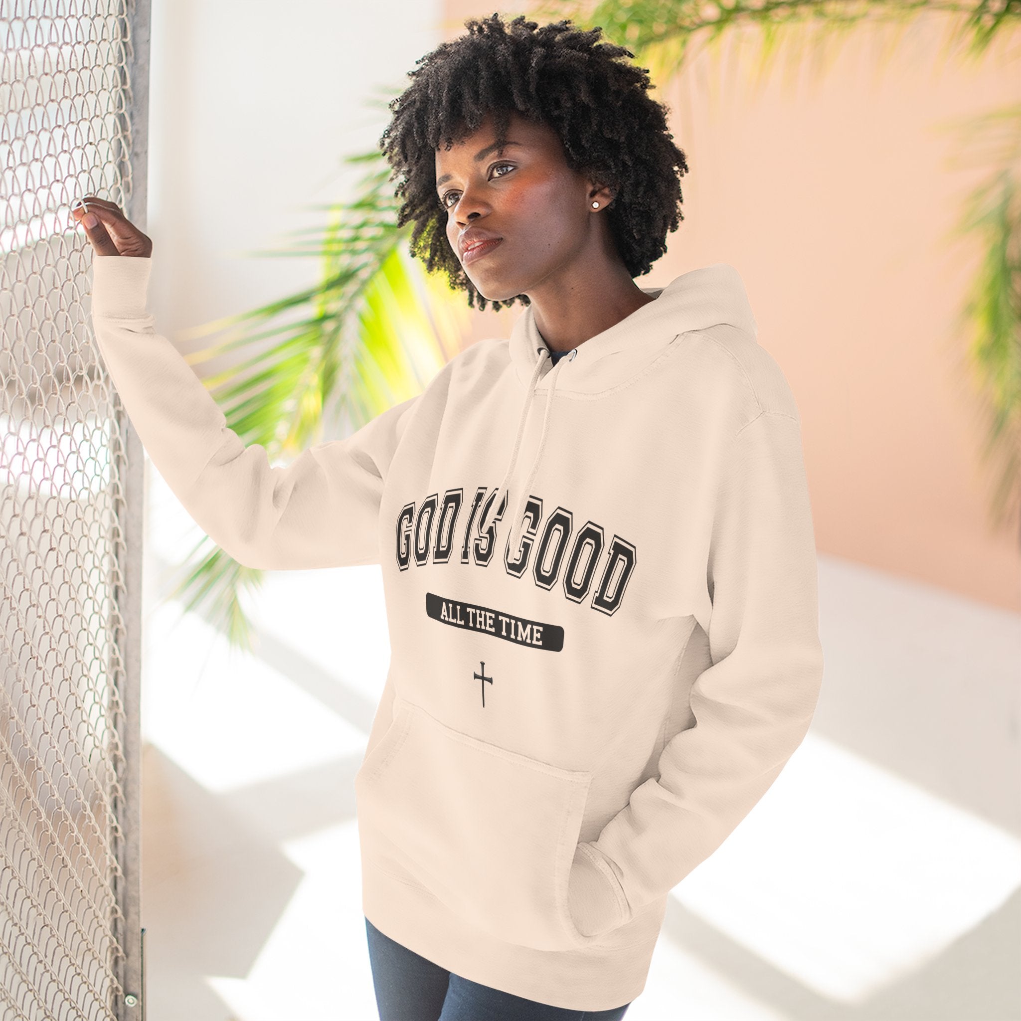 God is Good All the Time-Faith Inspired Fleece Hoodie