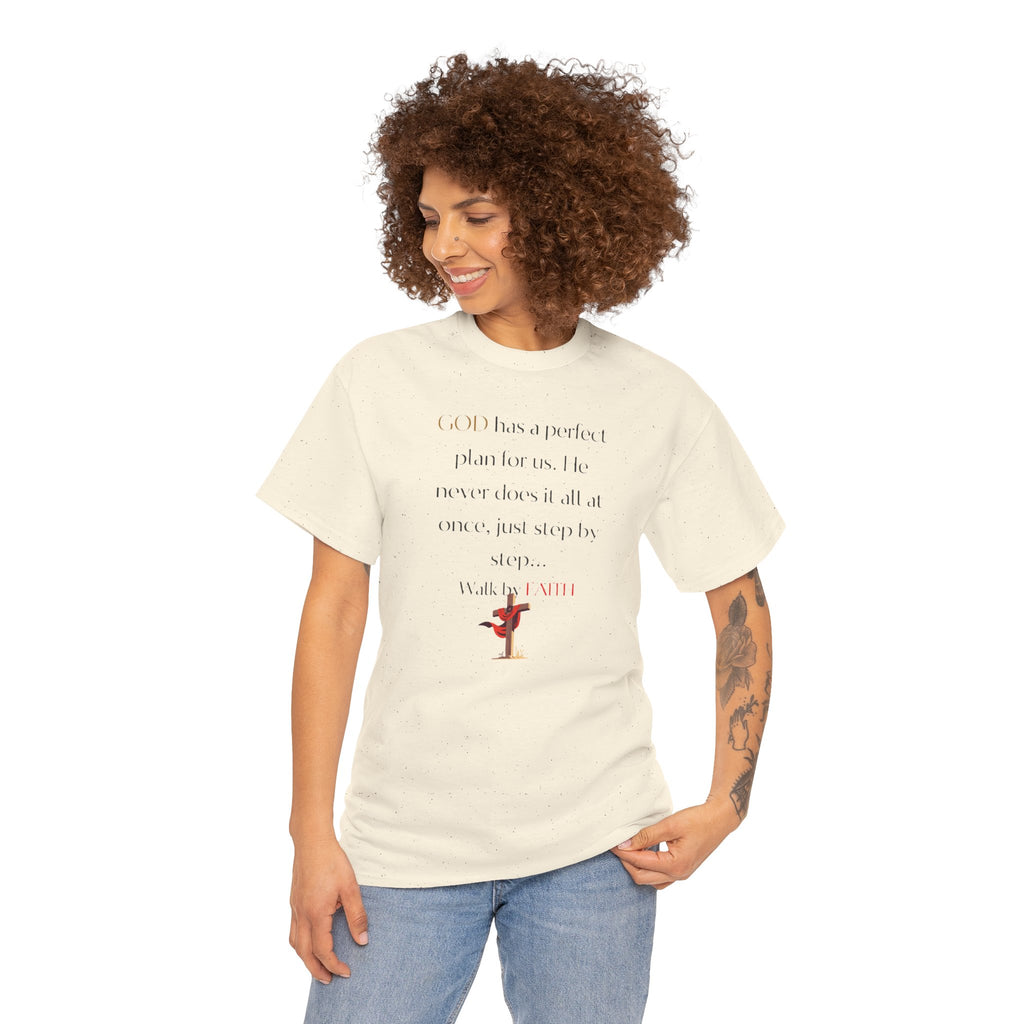 Walk by Faith Motivational Unisex Cotton Shirt