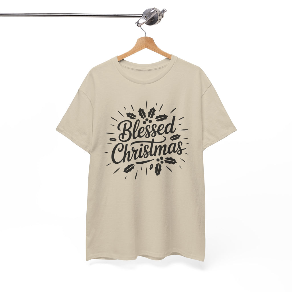 Blessed Christmas Tee — Hand‑Lettered Holiday Crewneck