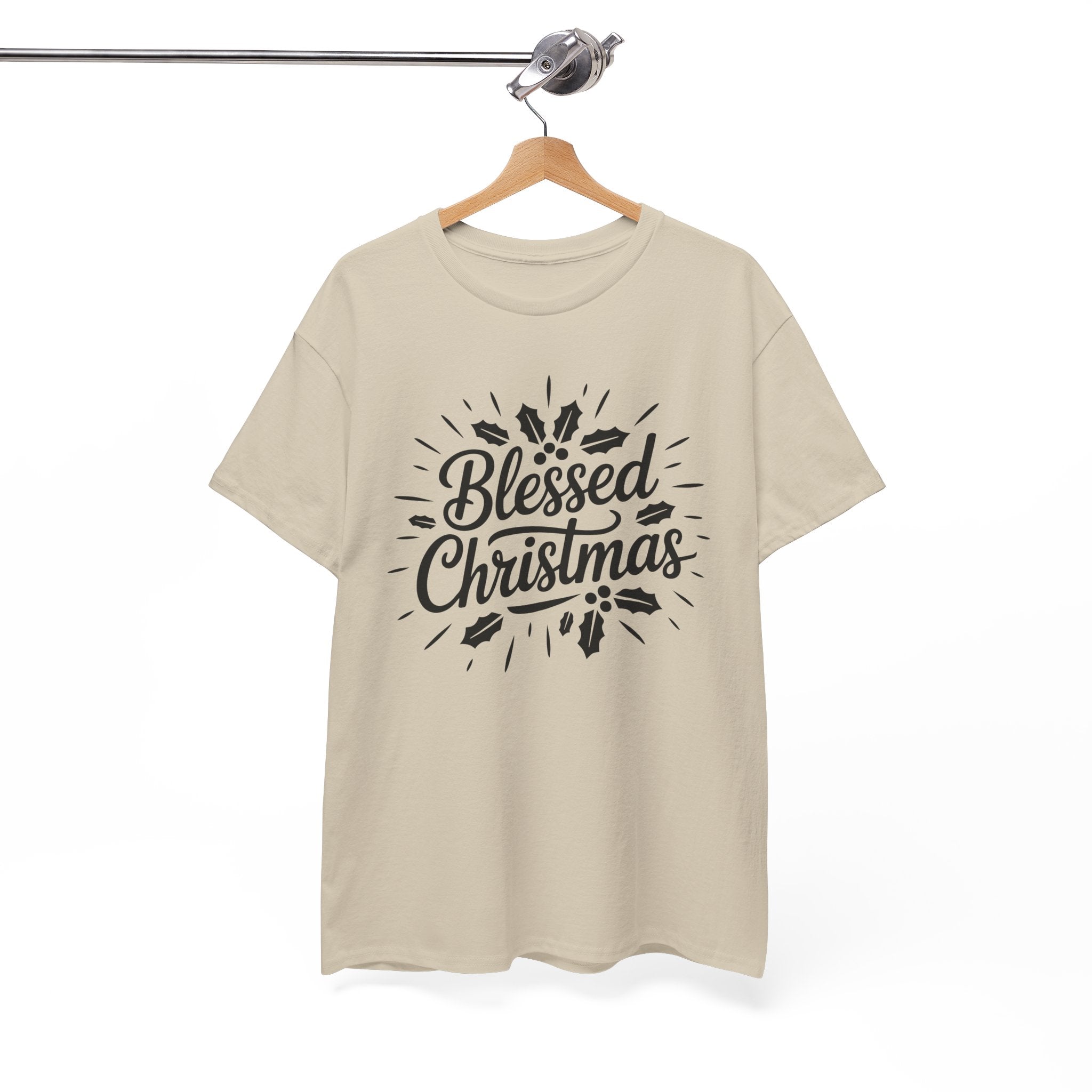 Blessed Christmas Tee — Hand‑Lettered Holiday Crewneck