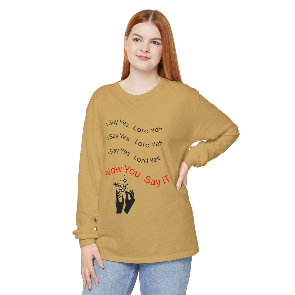 Spiritual Affirmation Long Sleeve T-Shirt, Relaxed Fit