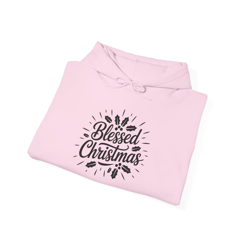 Blessed Christmas Hoodie — Hand‑Lettered Botanical Holiday Sweatshirt