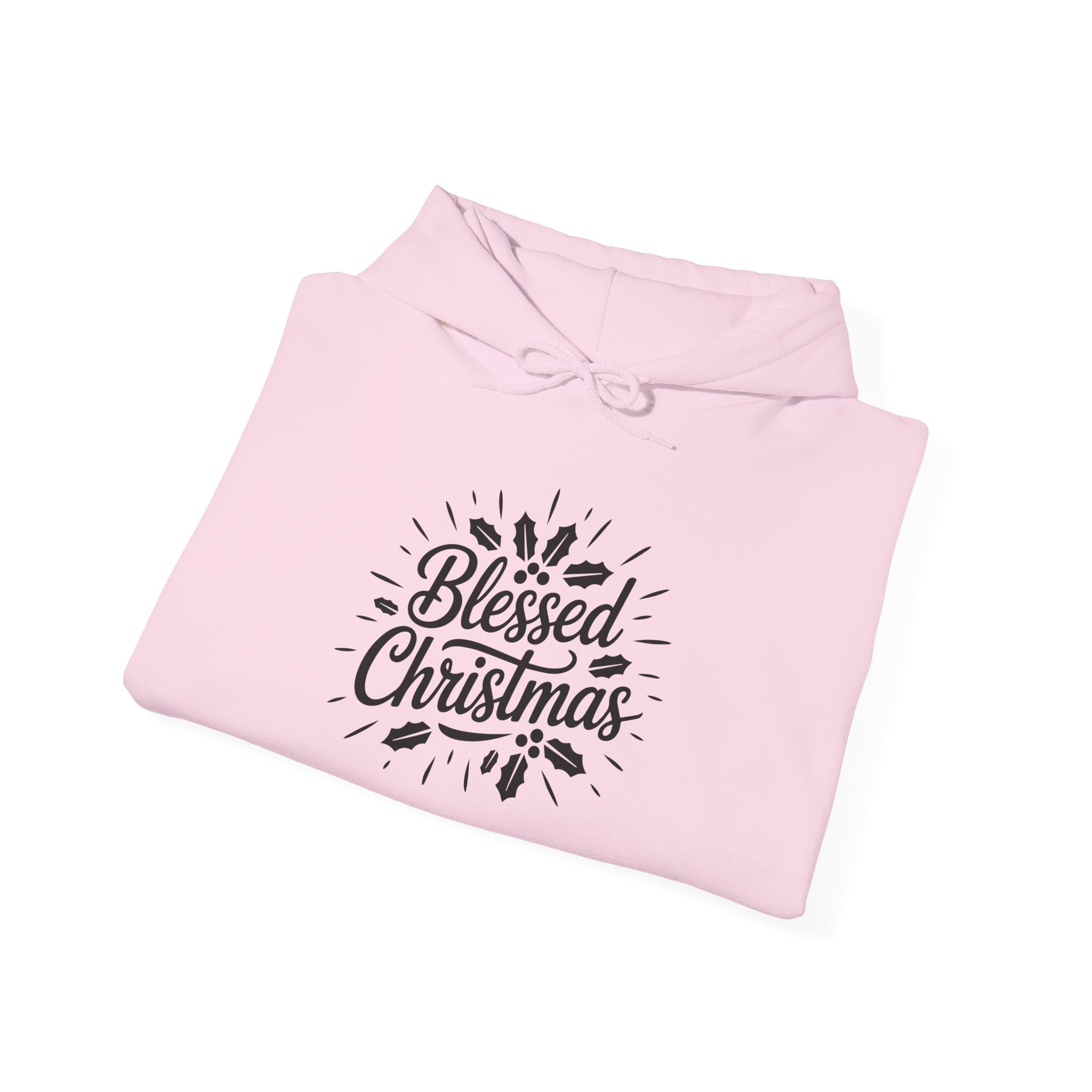 Blessed Christmas Hoodie — Hand‑Lettered Botanical Holiday Sweatshirt