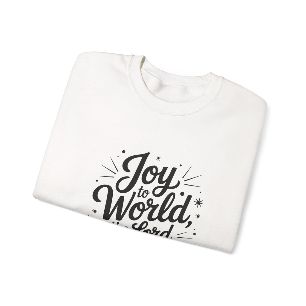Joy to the World Crewneck Sweatshirt — Hand‑Lettered Faith Holiday Sweater
