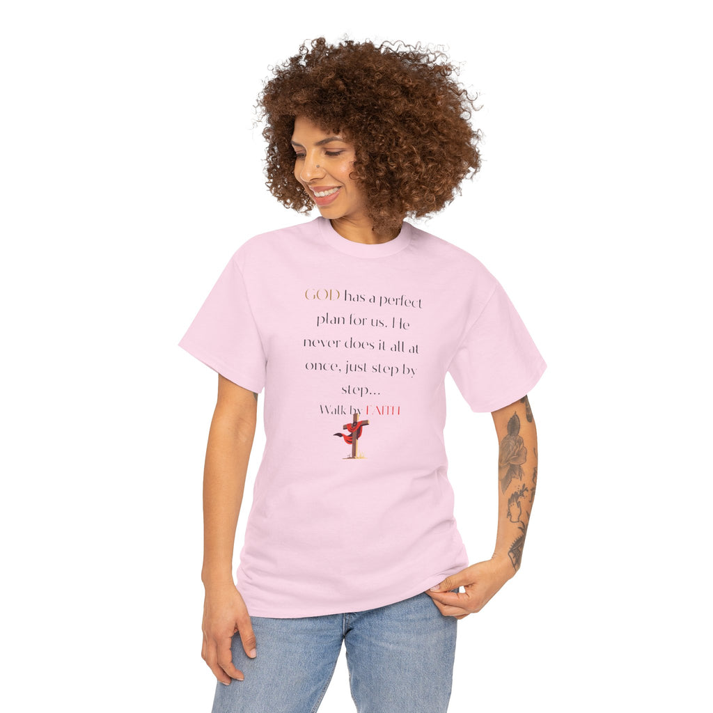 Walk by Faith Motivational Unisex Cotton Shirt