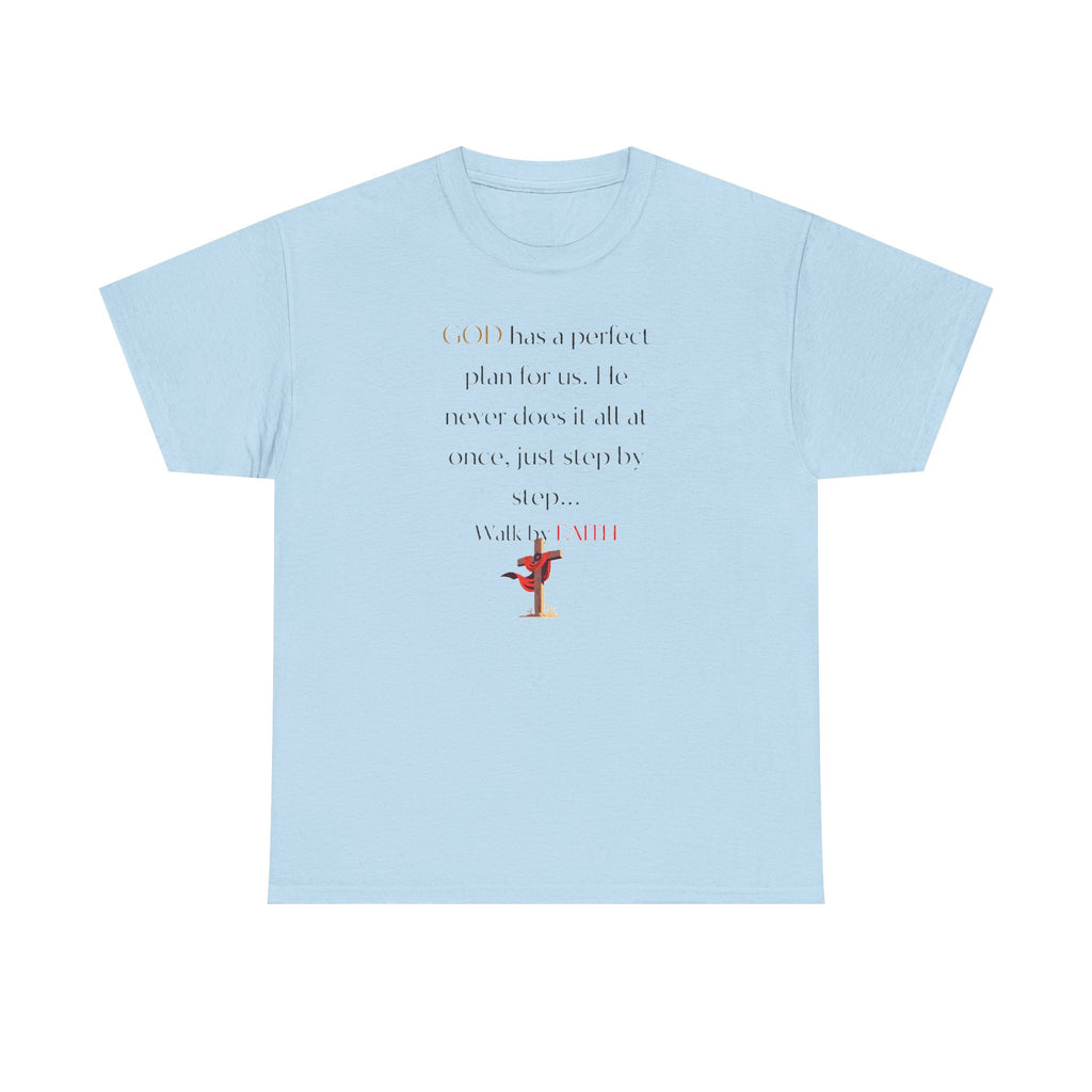 Walk by Faith Motivational Unisex Cotton Shirt