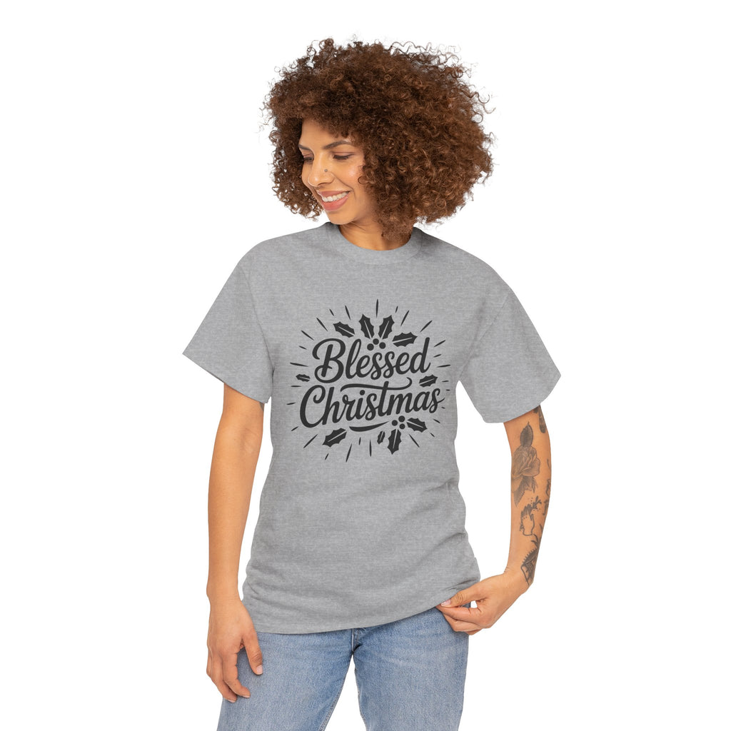 Blessed Christmas Tee — Hand‑Lettered Holiday Crewneck