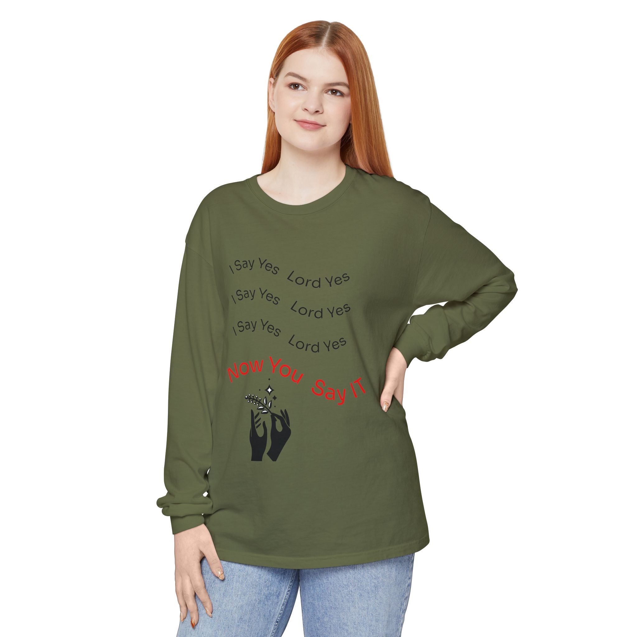 Spiritual Affirmation Long Sleeve T-Shirt, Relaxed Fit
