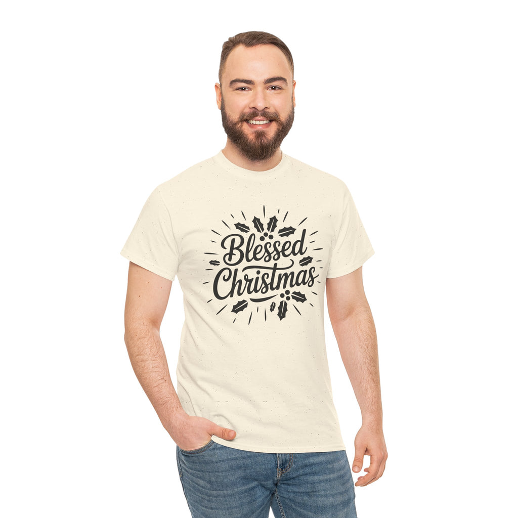 Blessed Christmas Tee — Hand‑Lettered Holiday Crewneck