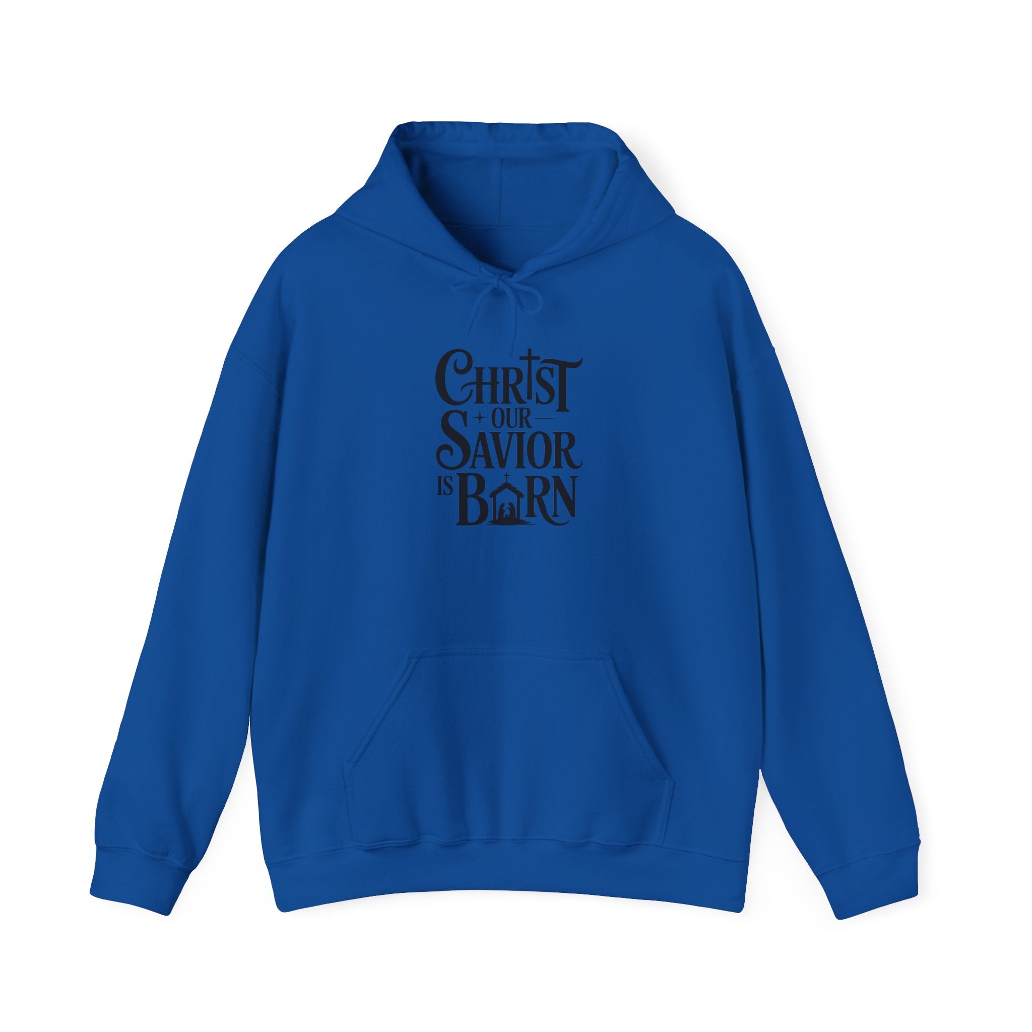 Christ Our Savior Is Born Hoodie — Minimalist Christmas Sweatshirt