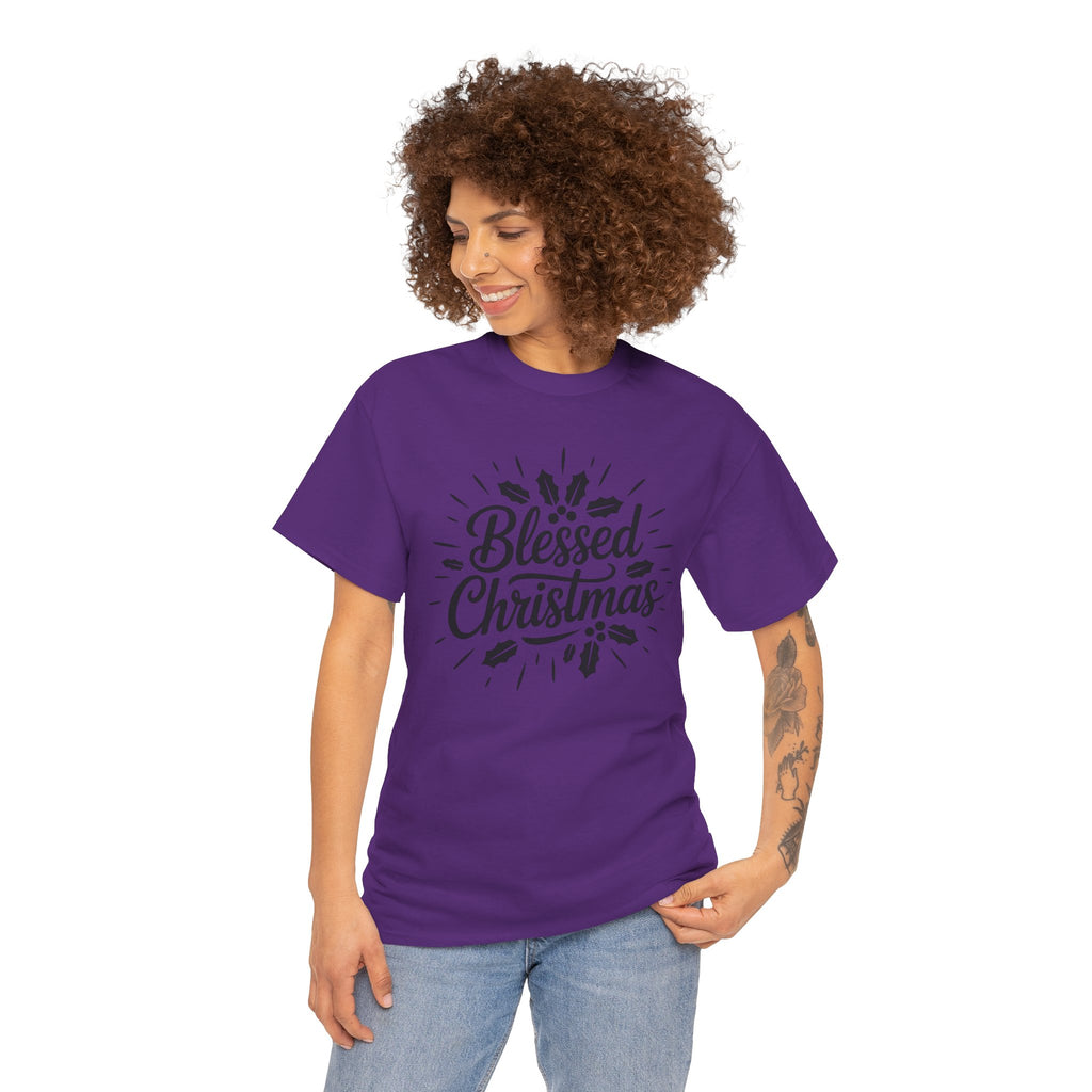 Blessed Christmas Tee — Hand‑Lettered Holiday Crewneck