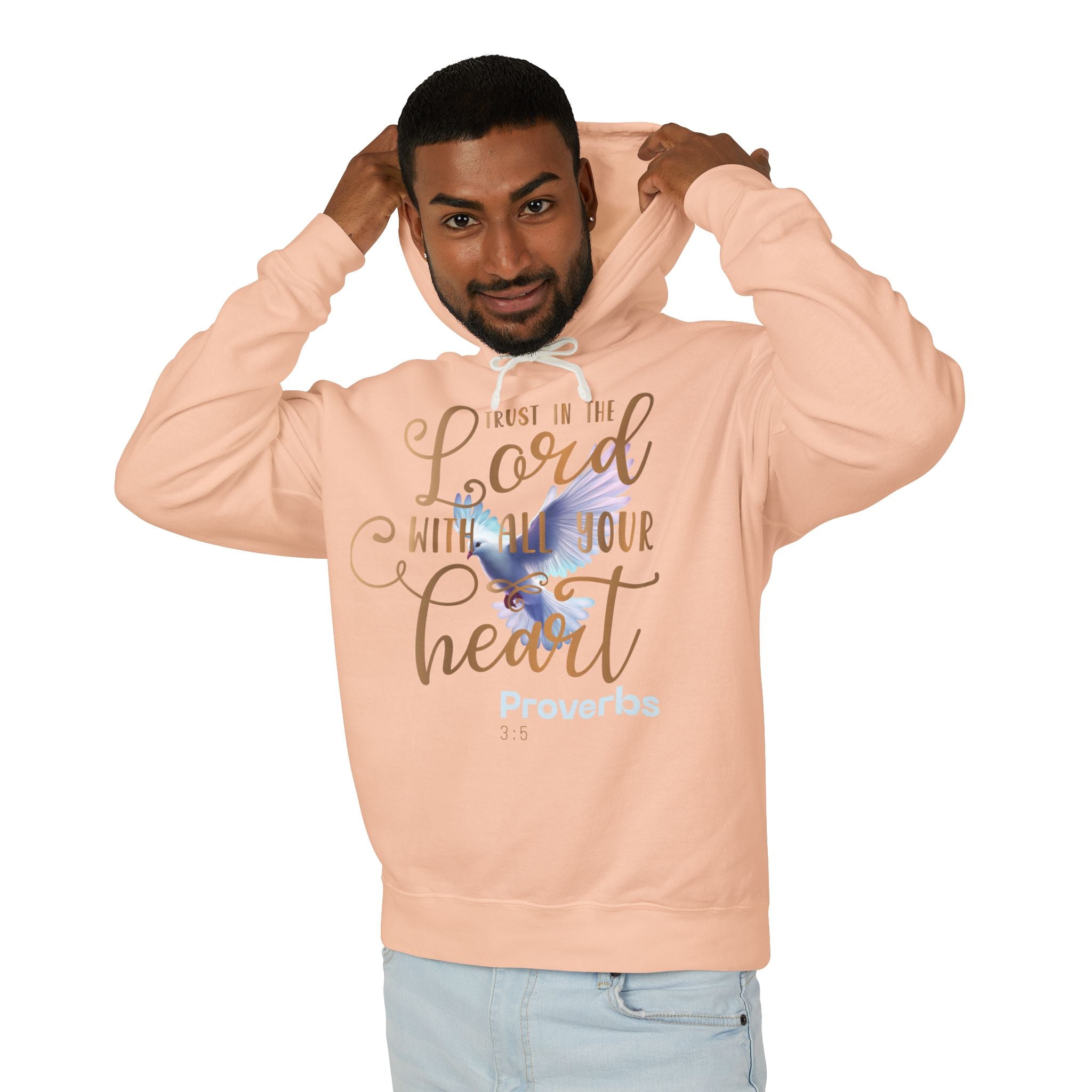 Trust in the Lord with All Your Heart Dove Unisex Hoodie