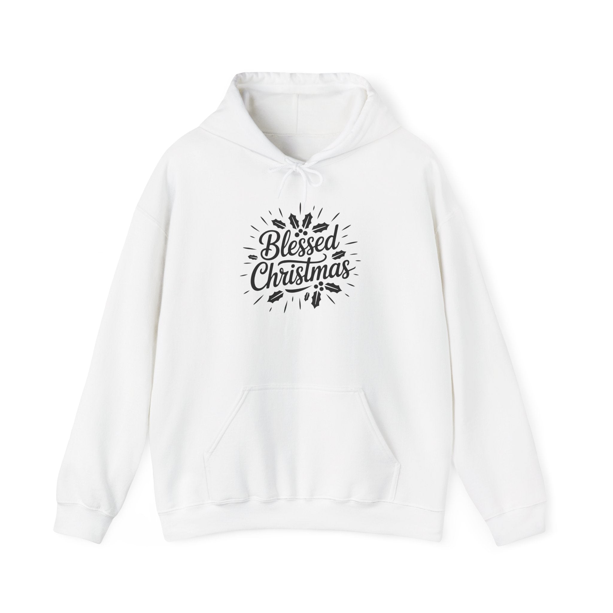 Blessed Christmas Hoodie — Hand‑Lettered Botanical Holiday Sweatshirt