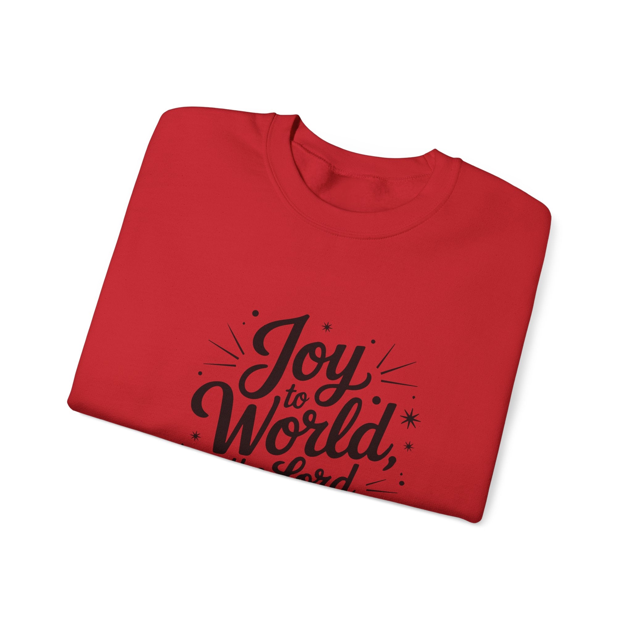 Joy to the World Crewneck Sweatshirt — Hand‑Lettered Faith Holiday Sweater