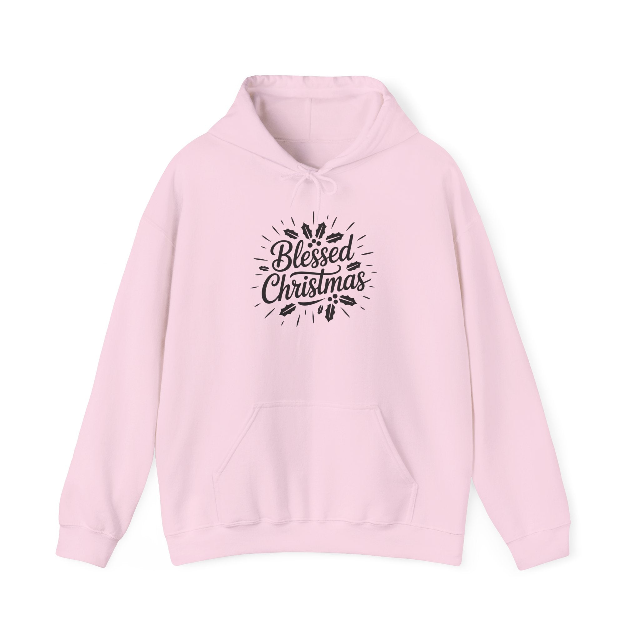 Blessed Christmas Hoodie — Hand‑Lettered Botanical Holiday Sweatshirt