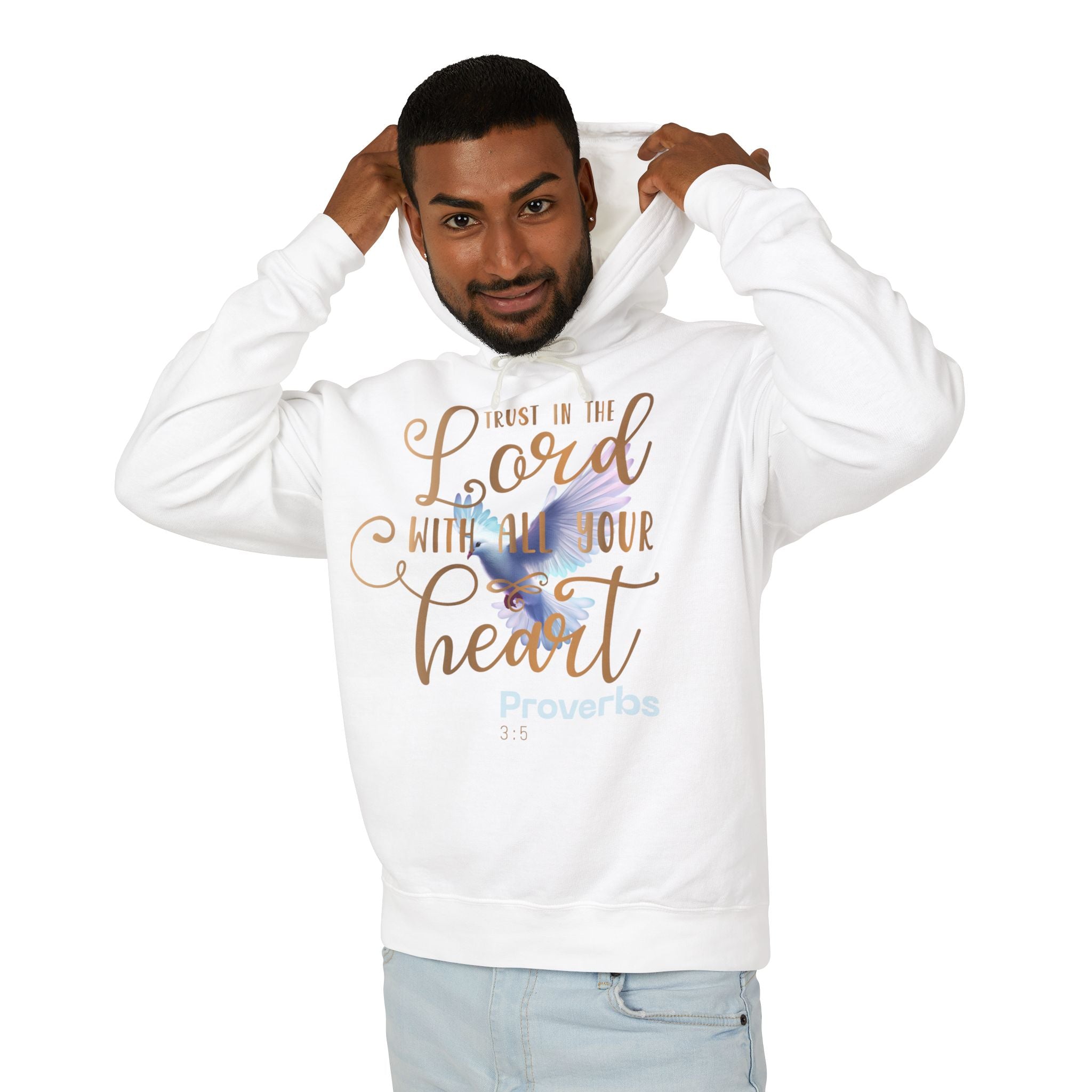 Trust in the Lord with All Your Heart Dove Unisex Hoodie