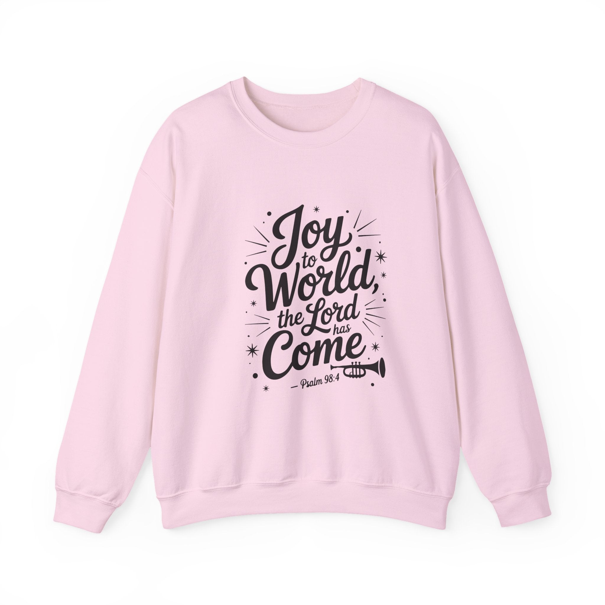 Joy to the World Crewneck Sweatshirt — Hand‑Lettered Faith Holiday Sweater