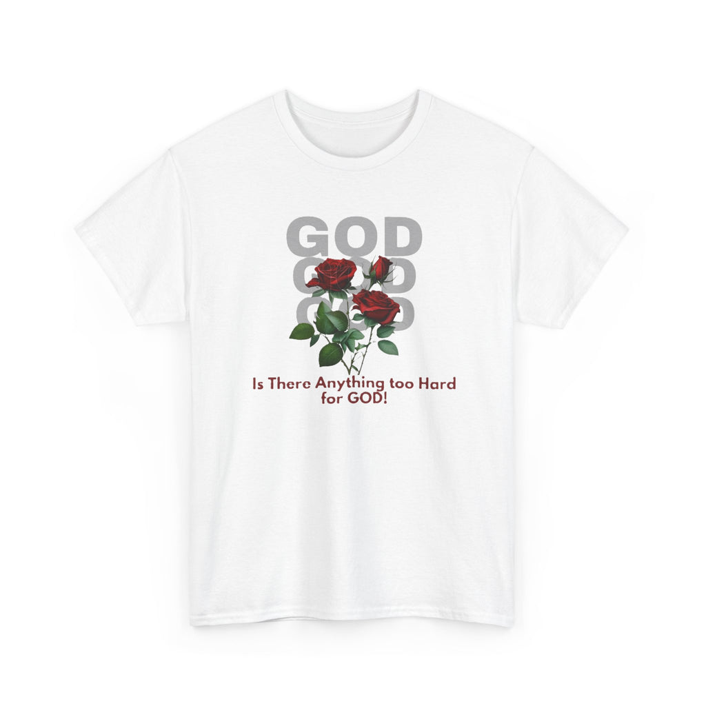 Is There Anything Too Hard for God Unisex Heavy Cotton Tee