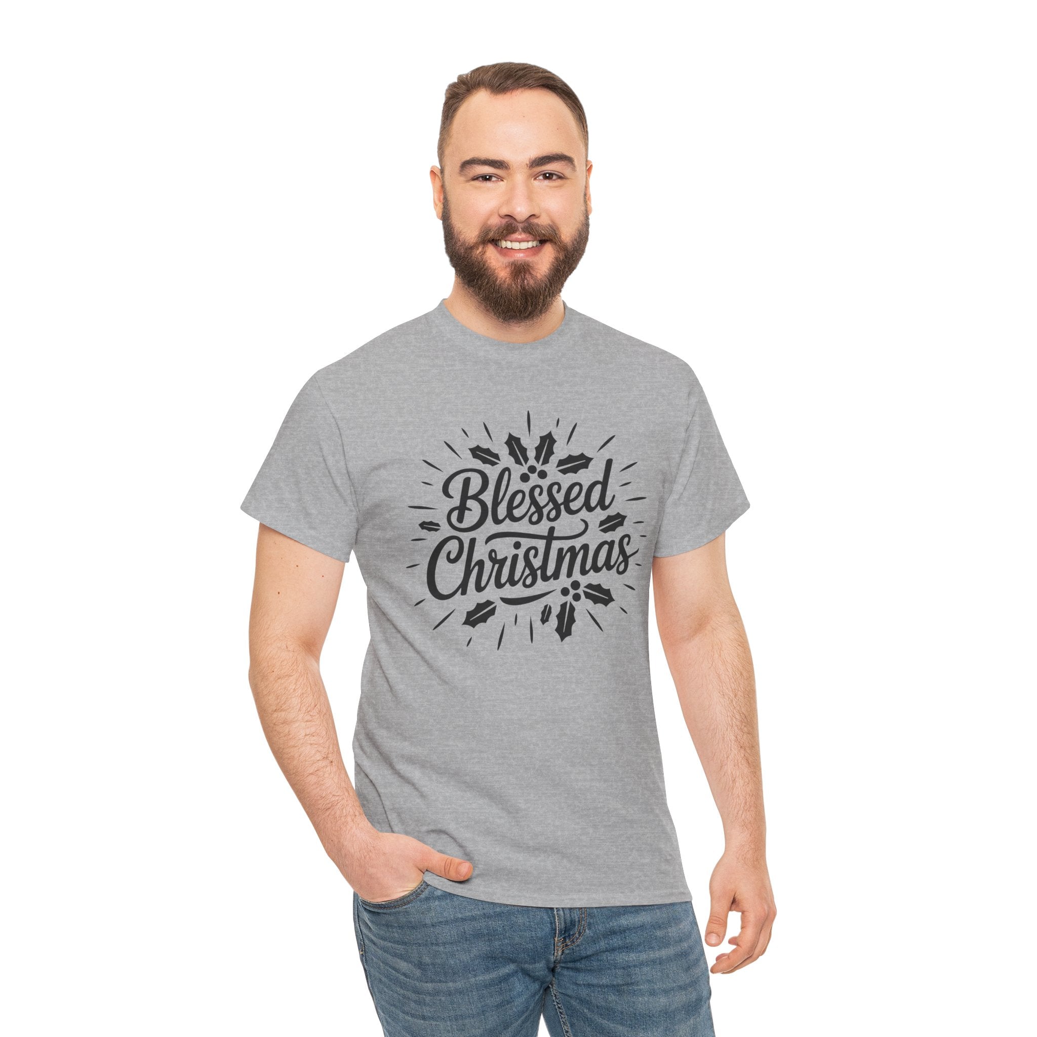 Blessed Christmas Tee — Hand‑Lettered Holiday Crewneck