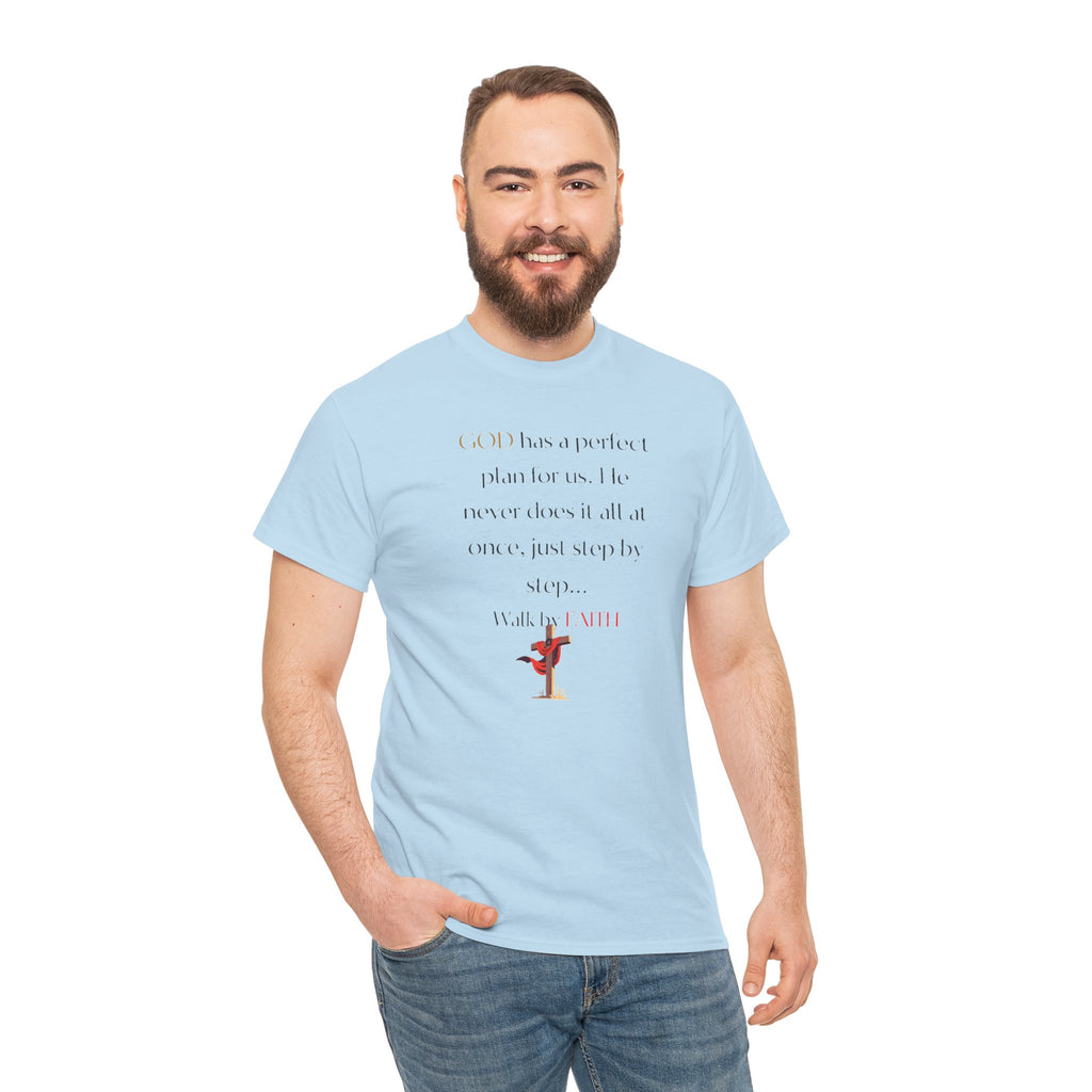 Walk by Faith Motivational Unisex Cotton Shirt