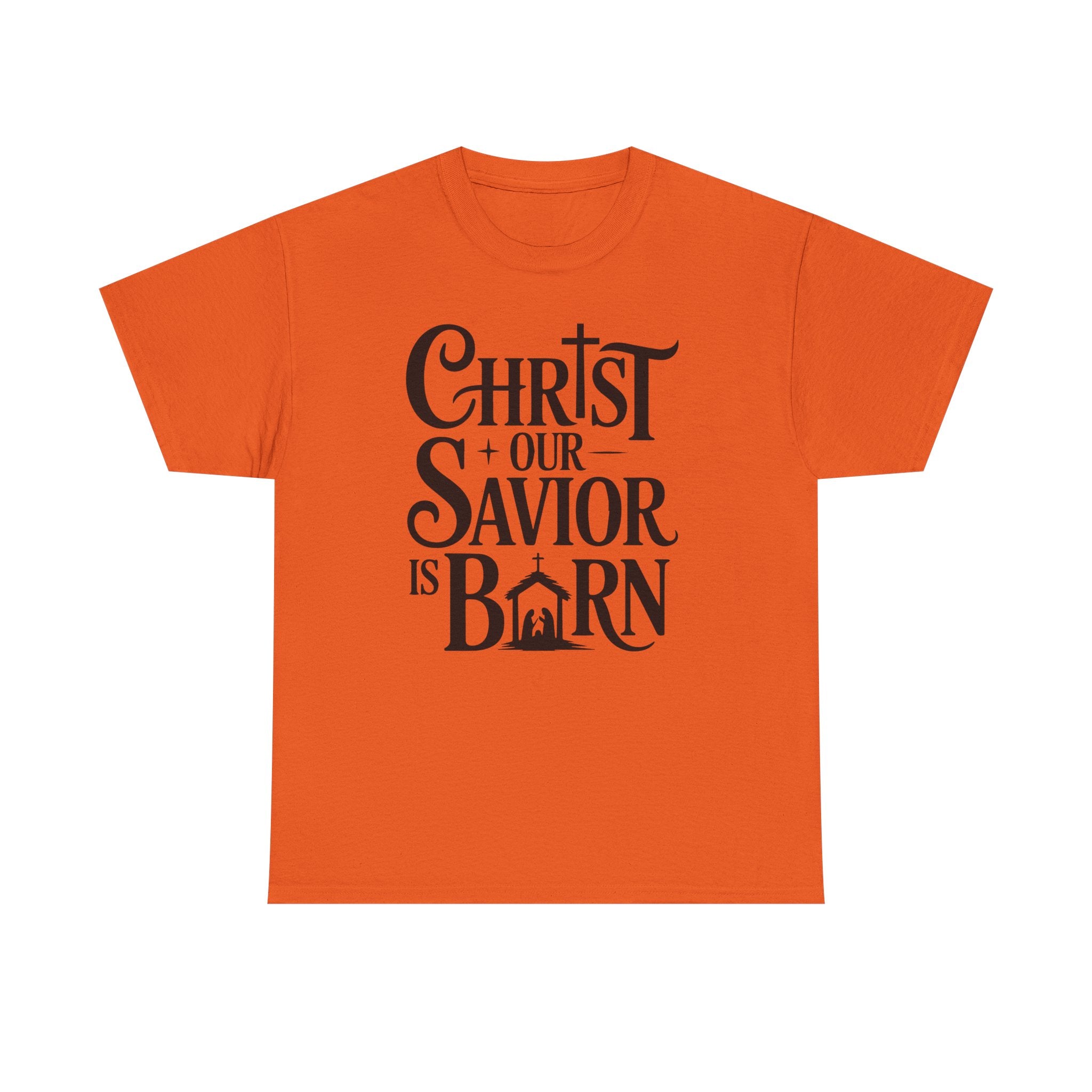 Christ Our Savior Is Born Tee — Nativity Christmas Crewneck
