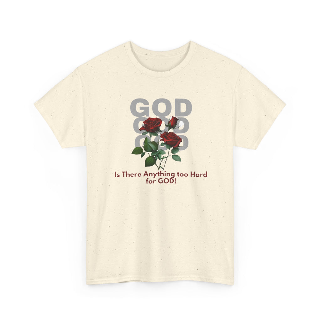 Is There Anything Too Hard for God Unisex Heavy Cotton Tee