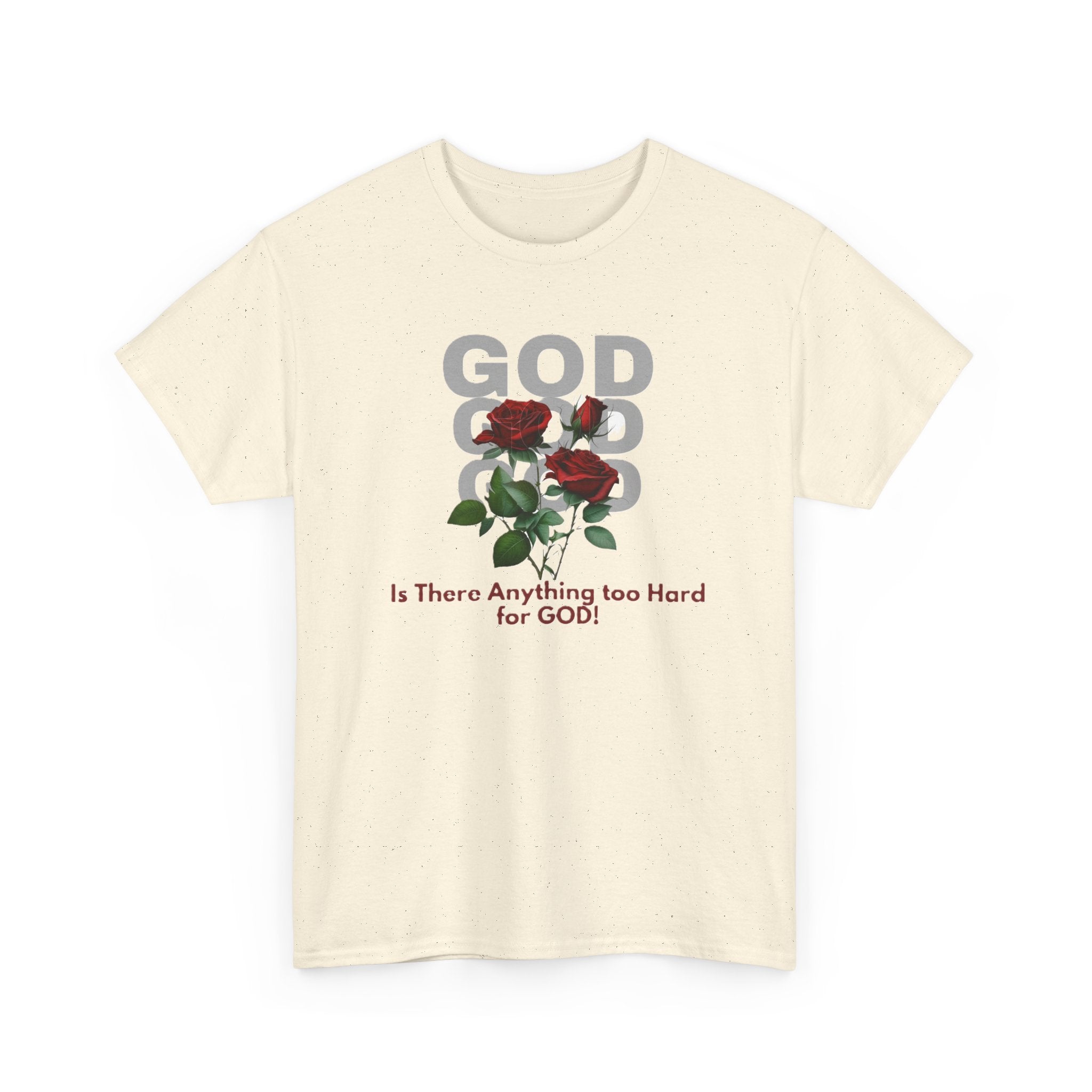 Is There Anything Too Hard for God Unisex Heavy Cotton Tee