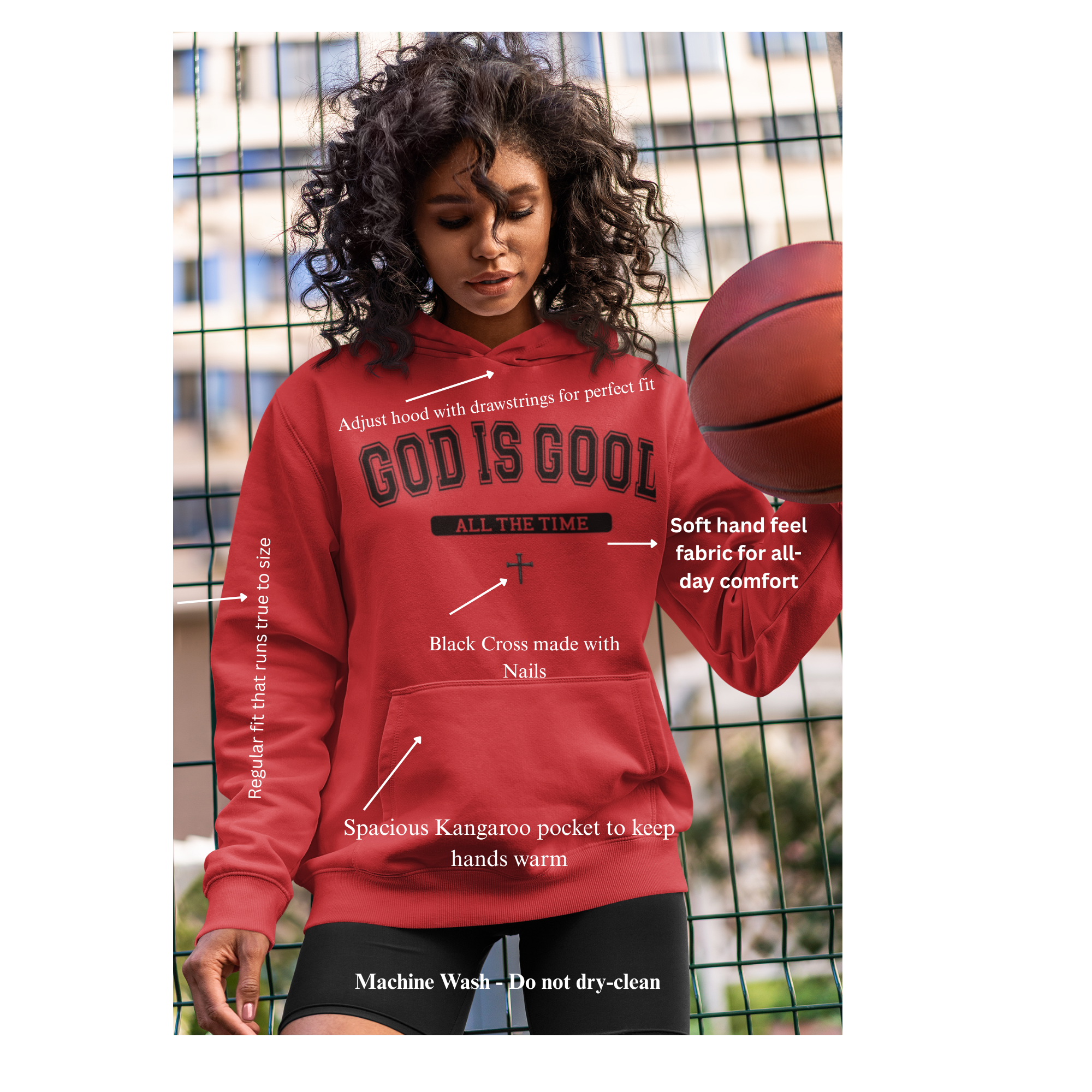 God is Good All the Time-Faith Inspired Fleece Hoodie